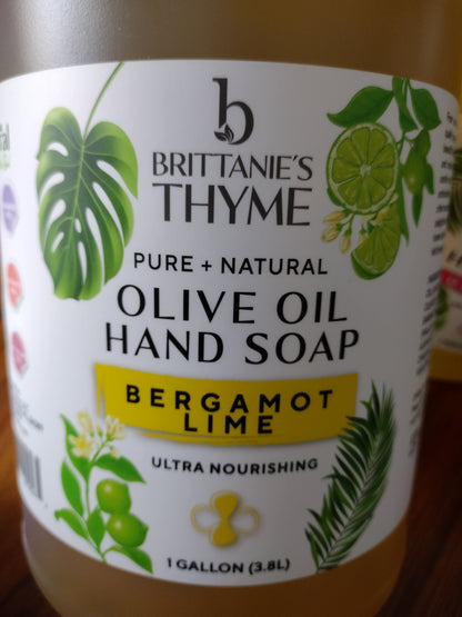 Brittanie's Thyme Olive Oil Hand Soap three scents available