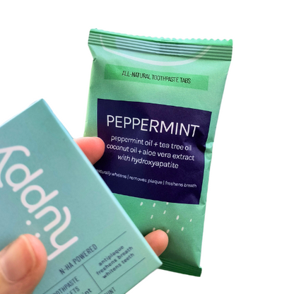 Huppy Toothpaste tablets Peppermint, Watermelon, or Charcoal Mint
