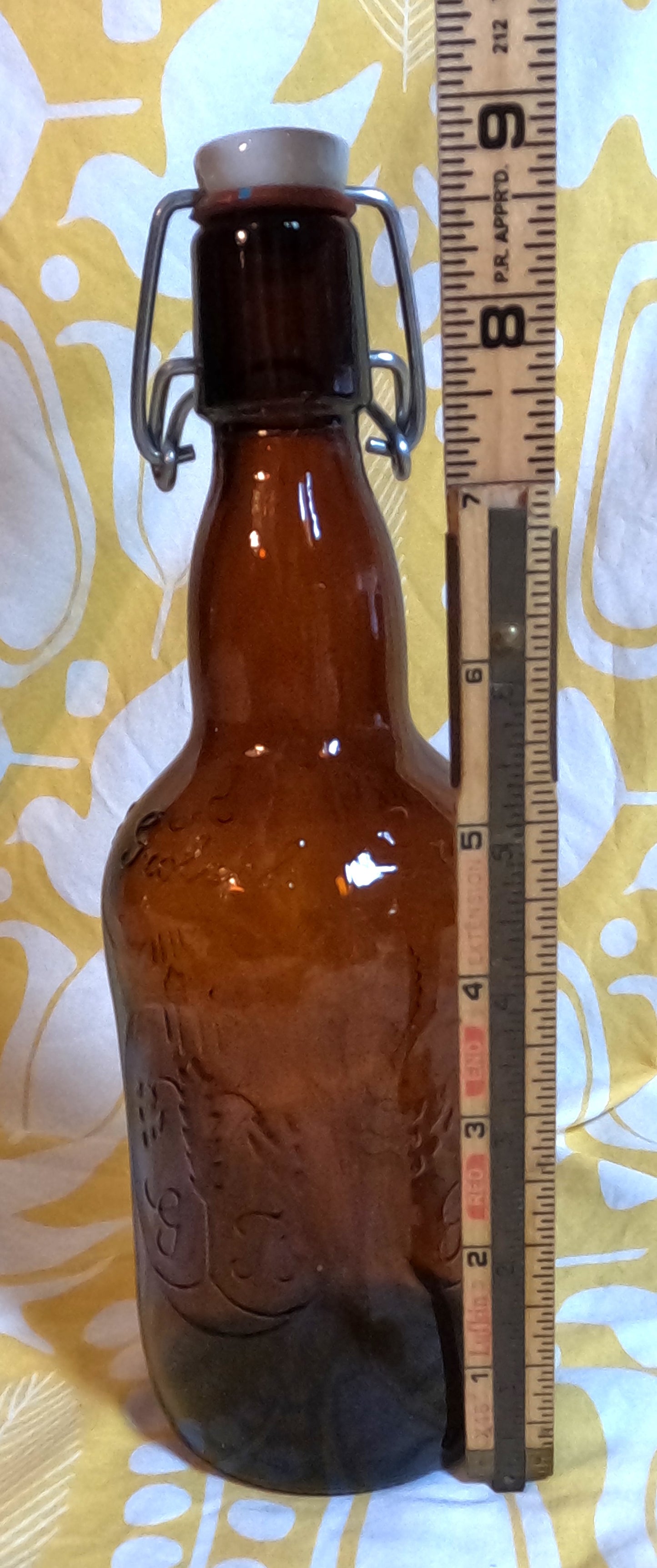 Vintage Grolsch beer bottle with porcelain swing top
