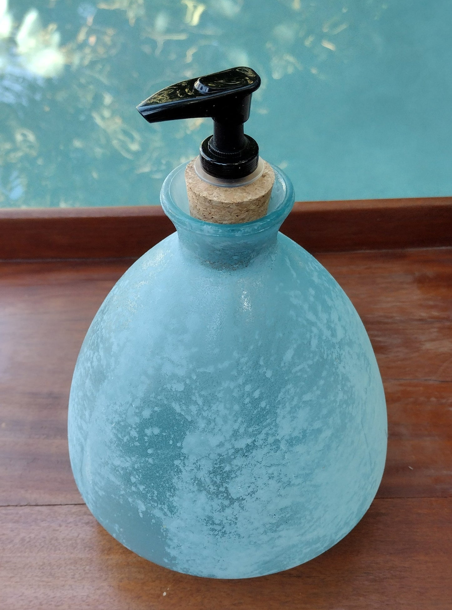 Recycled glass seaglass bottle