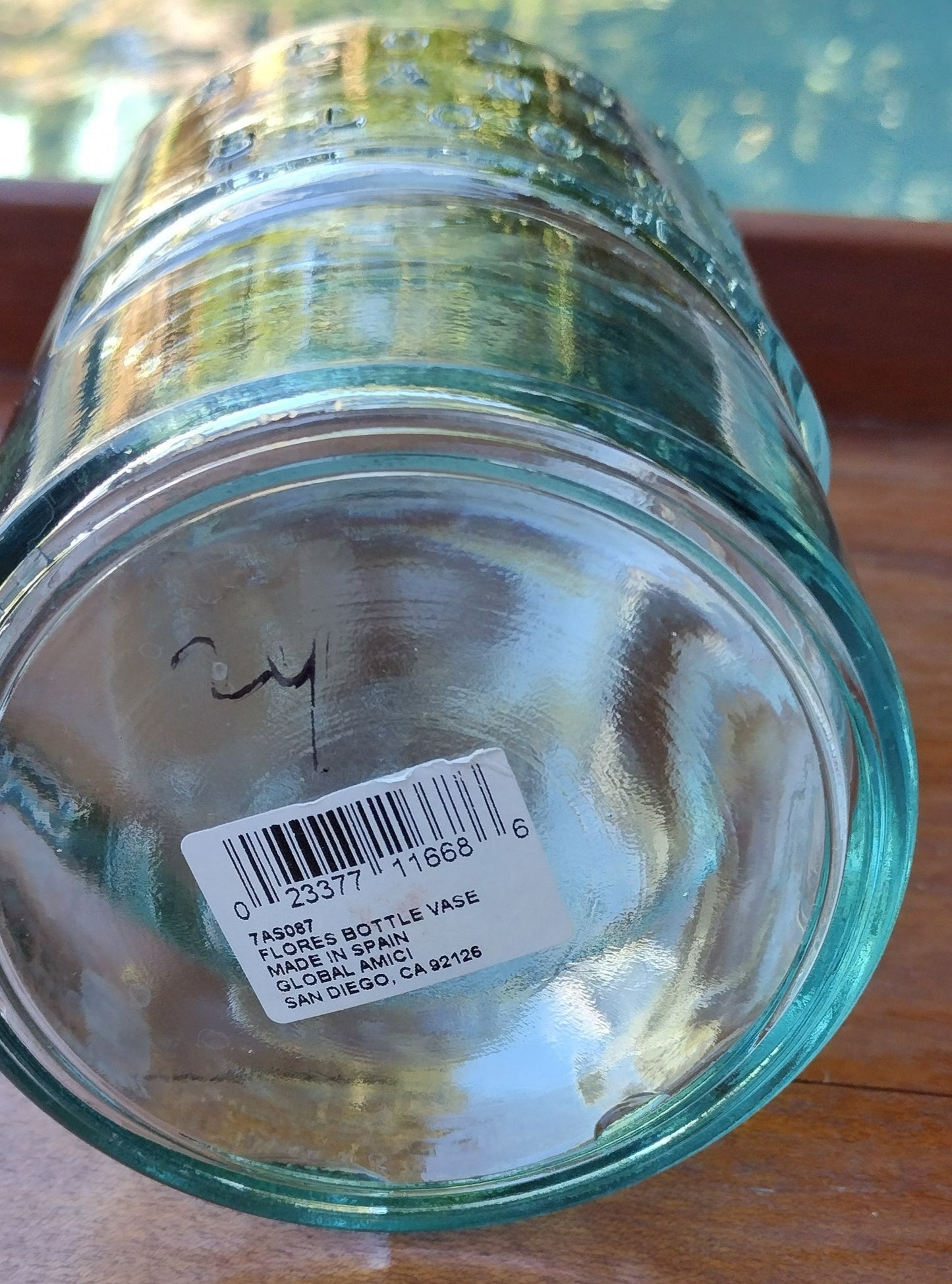 Valencia recycled glass bottle vase