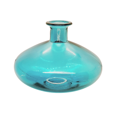 Large, turquoise vase-turned dispenser