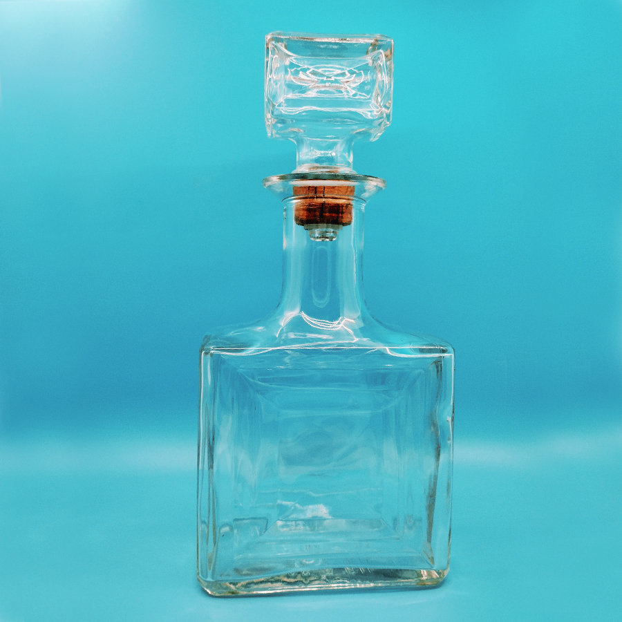 Vintage Square Liquor decanter turned into amazing soap, lotion or shampoo dispenser